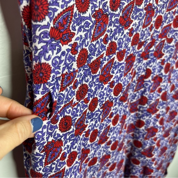 XiRENA Grady Purple Red Floral Paisley Short Sleeve Romper size M - Picture 5 of 11